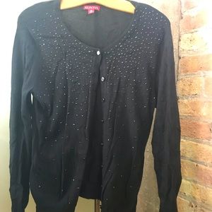 Merona M black studded cardigan